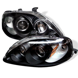 Spyder Honda Civic 99-00 Projector Headlights LED Halo Black High H1 Low H1